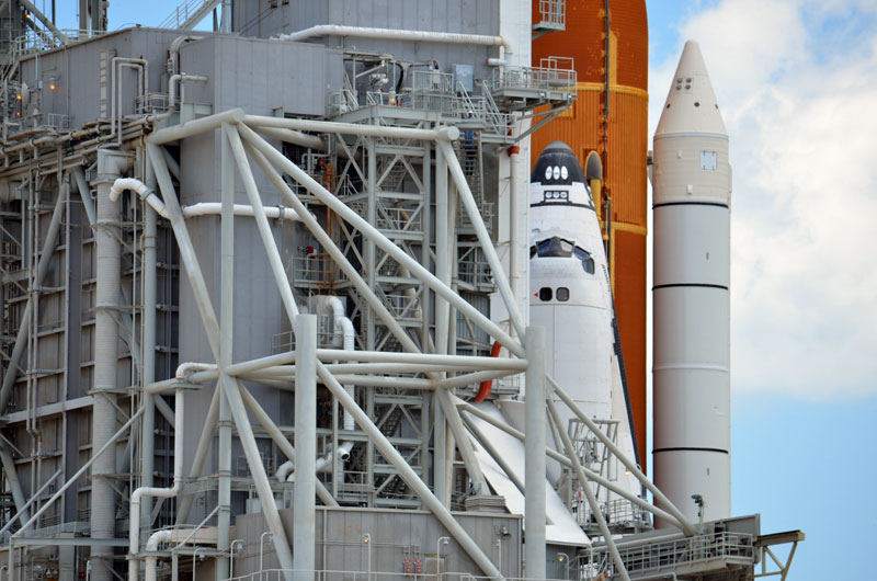 Endeavour revealed on launch pad for final flight