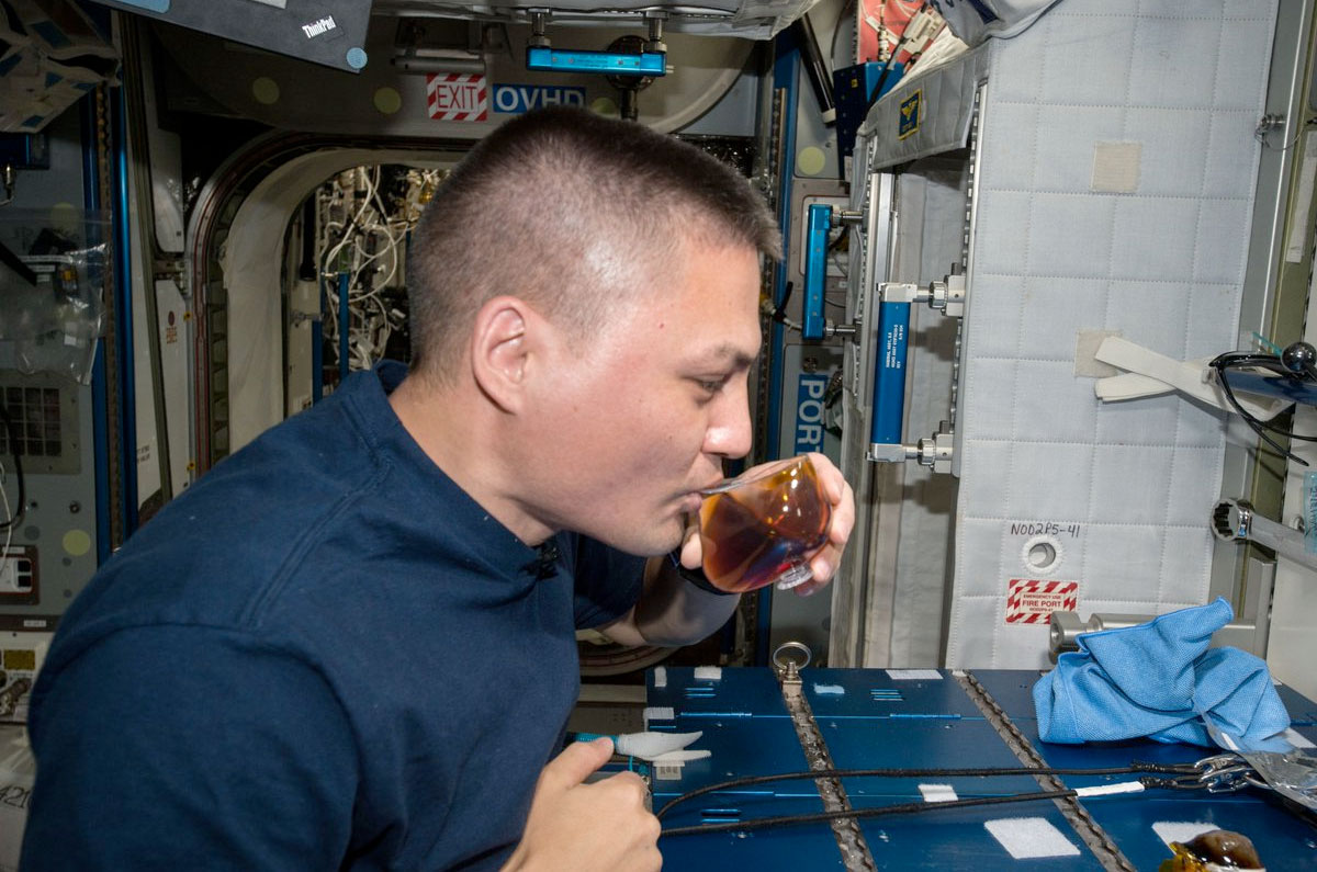 space station drinking container