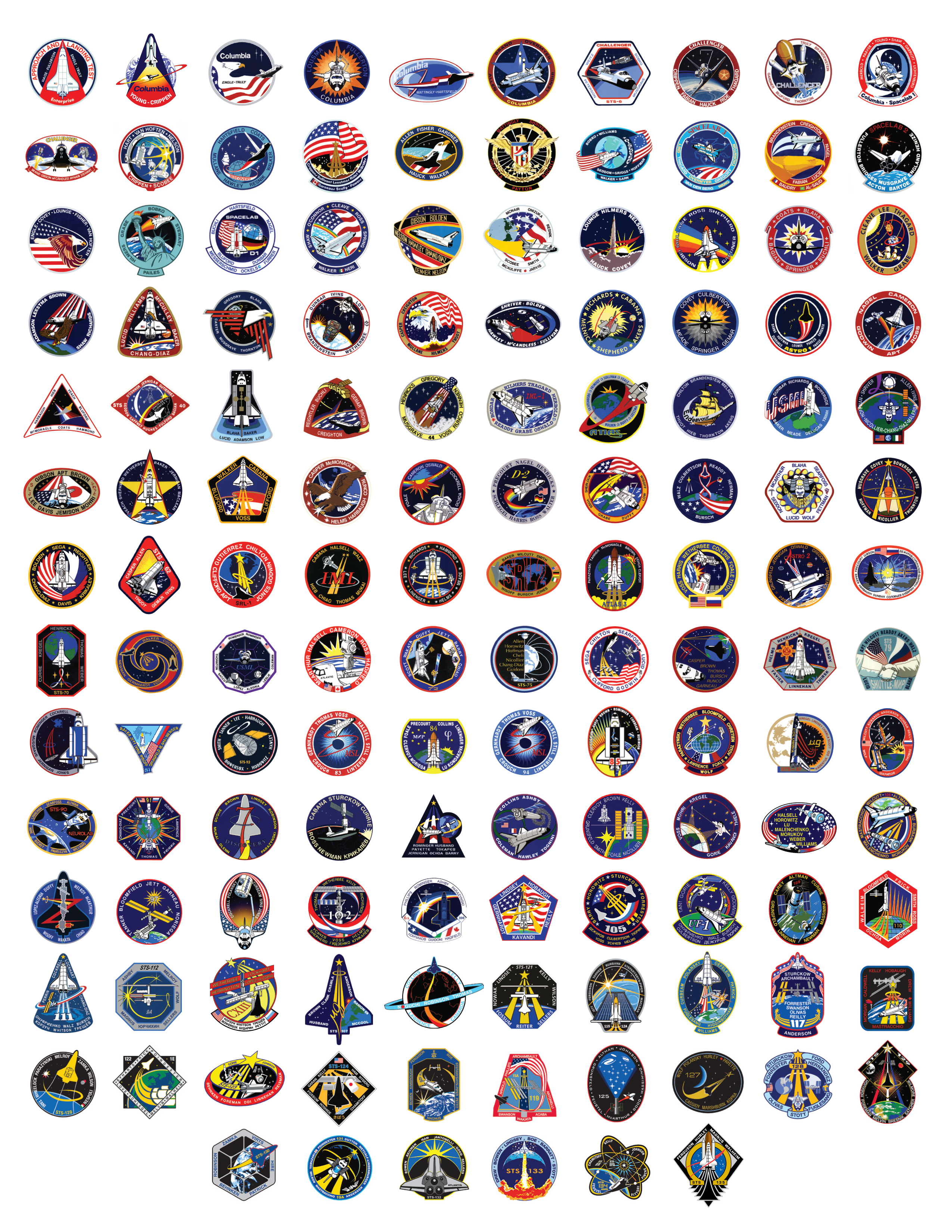 nasa space shuttle patches
