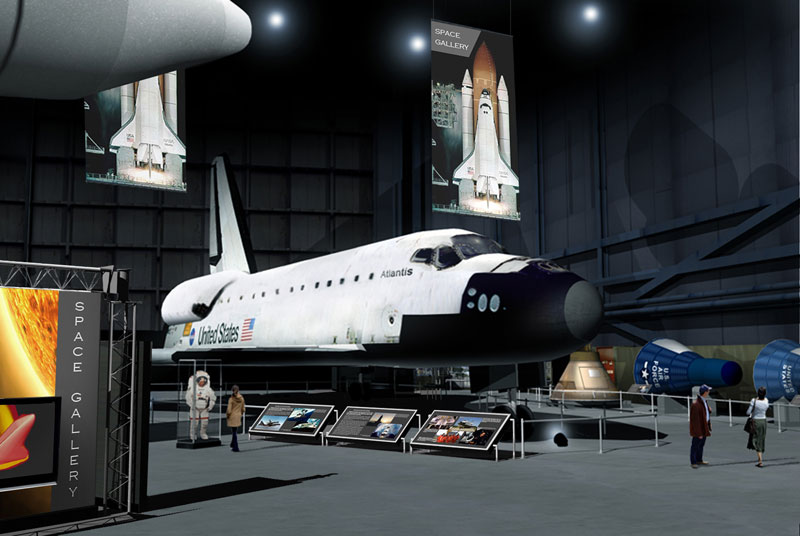 space shuttle display locations