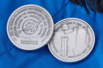 Blue Origin Crewmember 7 challenge coin collectSPACE Messages