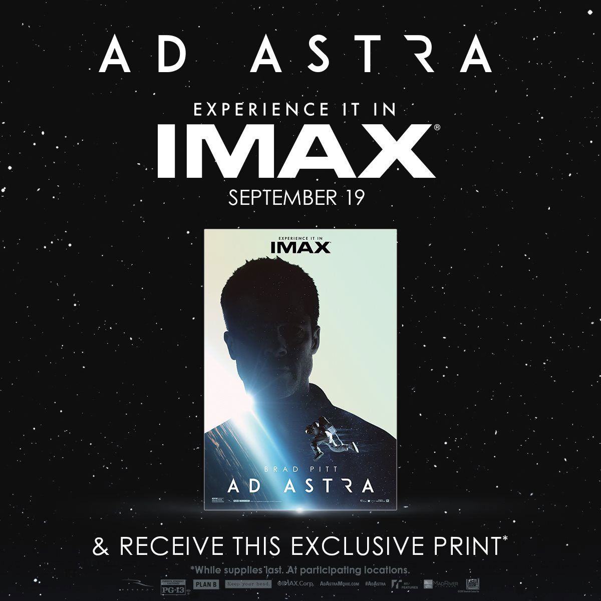 Ad Astra 2019 20th Century Fox film collectSPACE Messages